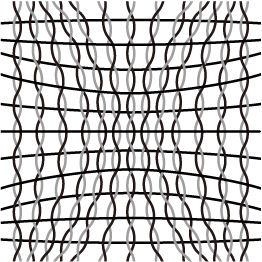 たてよこよろけもじり織りイラスト