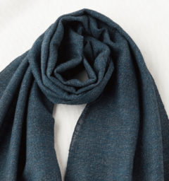 ウール混スラブマフラー　インディゴ