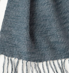 ウール混スラブマフラー　チャコールグレー