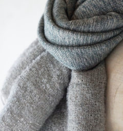 水色マフラー商品アップ