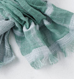 グリーンショートマフラー商品アップ